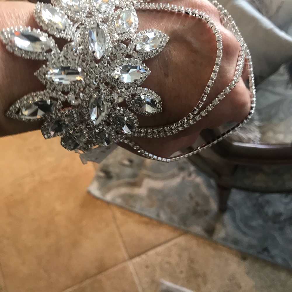 Huge clear stones bracelet.